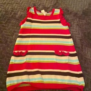 Colorful stripped sweater dress